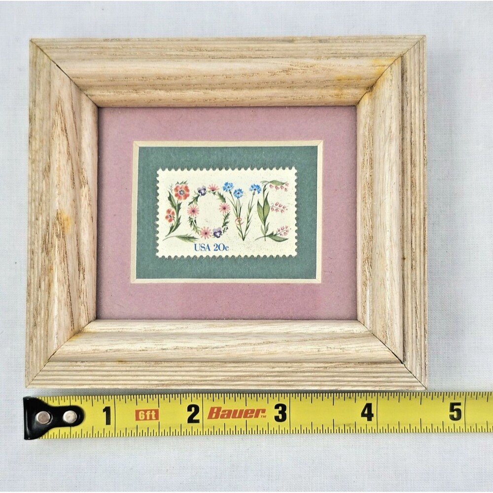 Vintage 1982 Framed Love Stamp Art Winco Legacies Collection Mini Desk Frame - Picture 4 of 6